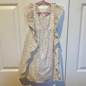 Floral Ruffle Dress with bunnies 🐰 rabbits size 6
